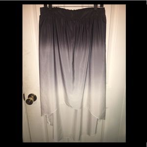 Ombré high low skirt